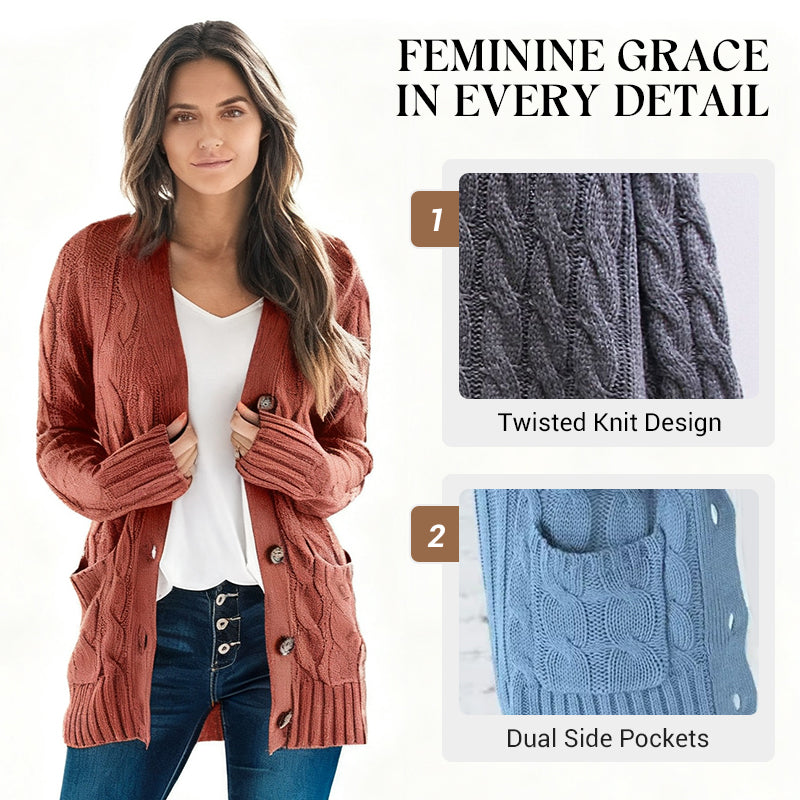 Vroege lente halflange gebreide trui voor dames🧥—Perfect om over T-shirts of onder jassen te dragen, ideaal voor zowel op kantoor als tijdens brunchafspraakjes💼