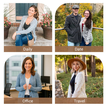 Vroege lente halflange gebreide trui voor dames🧥—Perfect om over T-shirts of onder jassen te dragen, ideaal voor zowel op kantoor als tijdens brunchafspraakjes💼