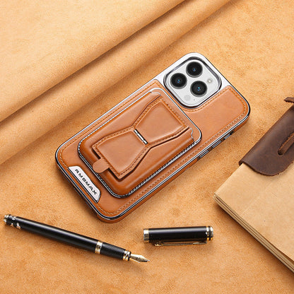 📱Luxury leather iPhone case with removable magnetic tape