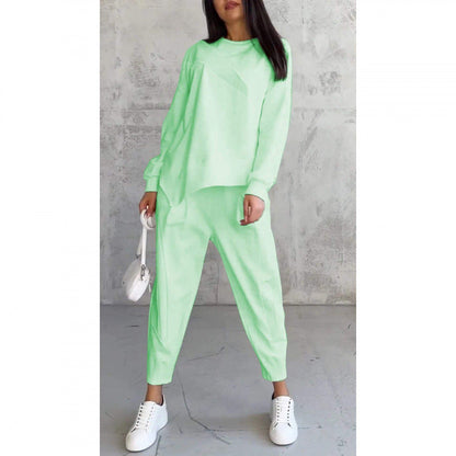 ⏰ Now only 50% off!🔥Women's Irregular Hem Top & Casual Pants Set