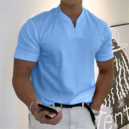 ⏰ Nu slechts 50% korting! 💎 Heren Gentlemans Zakelijke Korte Mouwen Fitness T-shirt