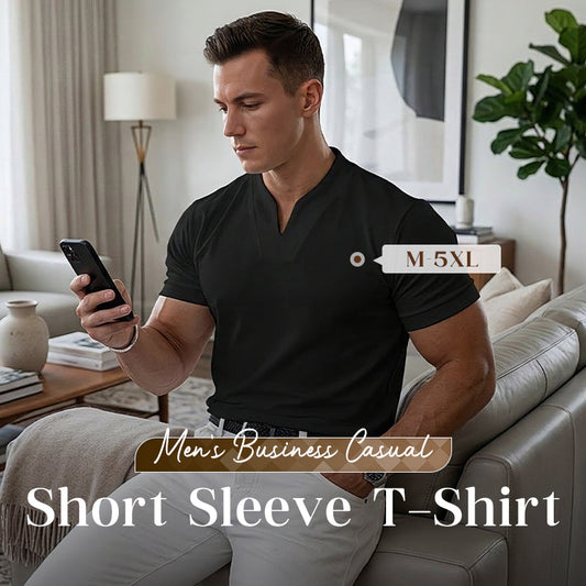 ⏰ Nu slechts 50% korting! 💎 Heren Gentlemans Zakelijke Korte Mouwen Fitness T-shirt