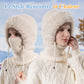 🔥VENTE CHAUDE 🔥Écharpe Bonnet Tricoté Hiver Femme 3-en-1 Cagoule