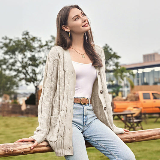 Vroege lente halflange gebreide trui voor dames🧥—Perfect om over T-shirts of onder jassen te dragen, ideaal voor zowel op kantoor als tijdens brunchafspraakjes💼