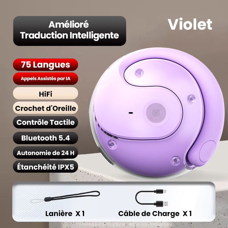 🔥NEW HOT SALE🎧Écouteurs de Traduction Intelligente sans Fil Bluetooth