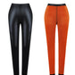 Leggings thermiques en faux cuir pour femmes