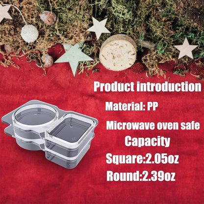 🔥VENTE CHAUDE 50 % DE RÉDUCTION🔥Contenants à collation à double compartiment avec couvercles