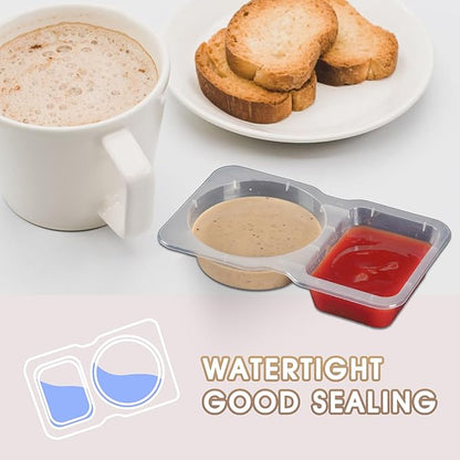 🔥VENTE CHAUDE 50 % DE RÉDUCTION🔥Contenants à collation à double compartiment avec couvercles