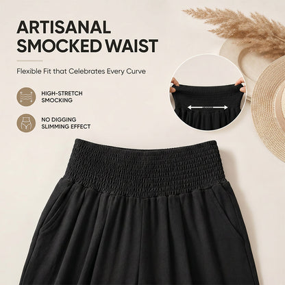 ⏰🔥 TIJDELIJK 50% KORTING! 👖 Lichtgewicht cropped broek voor dames met elastische taille (S-3XL) – Comfortabel, soepel vallend & perfect voor casual zomeroutfits ✨🌿
