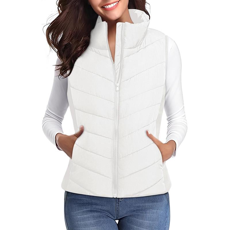 💖SOLDES 50 % DE RÉDUCTION✨️Gilet matelassé sans manches à fermeture éclair pour femme💗-Confortable sans être encombrant