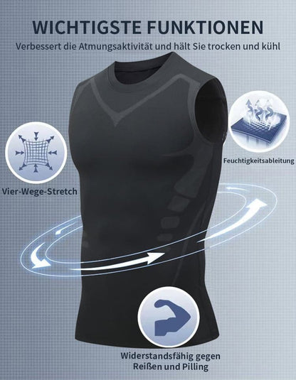 🎉 Ionische shapewear vest – Compressie en verkoeling – Body contouring en mouwloos – Onzichtbaar onder kleding 🕶️