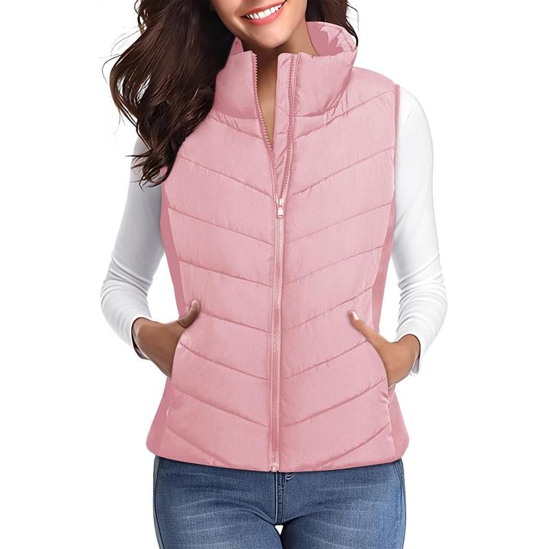 💖SOLDES 50 % DE RÉDUCTION✨️Gilet matelassé sans manches à fermeture éclair pour femme💗-Confortable sans être encombrant