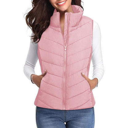 💖SOLDES 50 % DE RÉDUCTION✨️Gilet matelassé sans manches à fermeture éclair pour femme💗-Confortable sans être encombrant