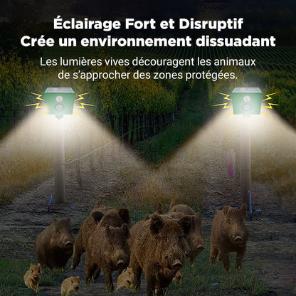 💥Lampe d'avertissement solaire anti - bête avec volume élevé