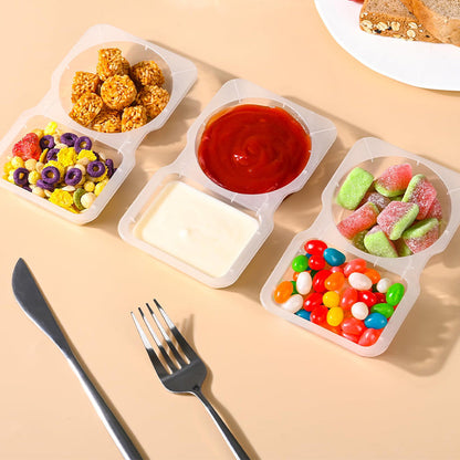 🔥VENTE CHAUDE 50 % DE RÉDUCTION🔥Contenants à collation à double compartiment avec couvercles