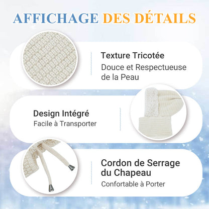 🔥VENTE CHAUDE 🔥Écharpe Bonnet Tricoté Hiver Femme 3-en-1 Cagoule