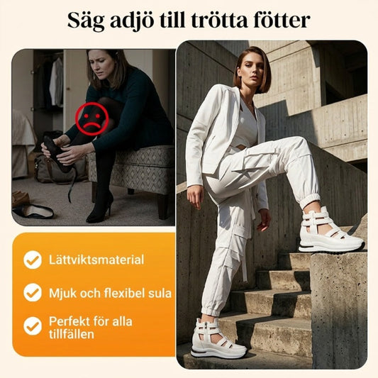 🔥Laatste dag 50% korting - Comfortabele lichtgewicht sleehakken met zijrits