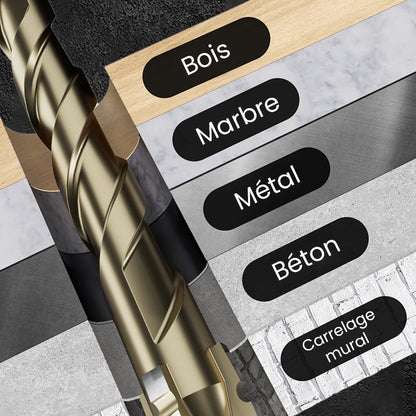 🔥Vente à chaud - 49 % de réduction🔥Kit de Forets Excentriques Dentelés à 4 Cannelures Haute Résistance