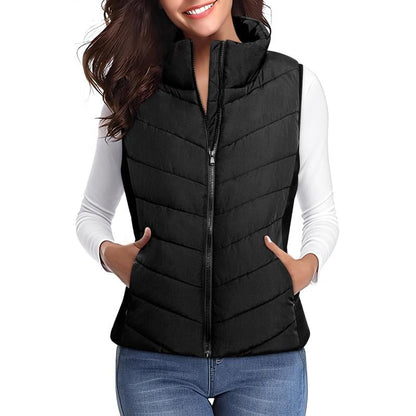 💖SOLDES 50 % DE RÉDUCTION✨️Gilet matelassé sans manches à fermeture éclair pour femme💗-Confortable sans être encombrant