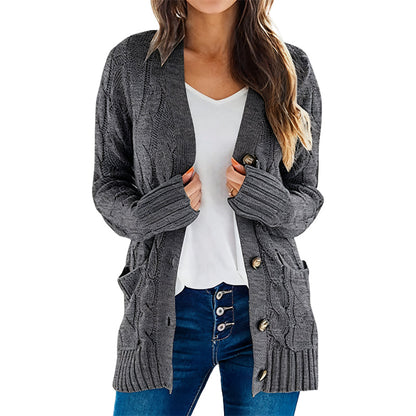 Vroege lente halflange gebreide trui voor dames🧥—Perfect om over T-shirts of onder jassen te dragen, ideaal voor zowel op kantoor als tijdens brunchafspraakjes💼