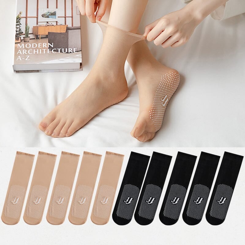 💥Koop 5 krijg  5 gratis🍃Silky antislipkatoenen sokken