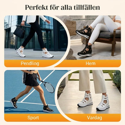 🔥Laatste dag 50% korting - Comfortabele lichtgewicht sleehakken met zijrits