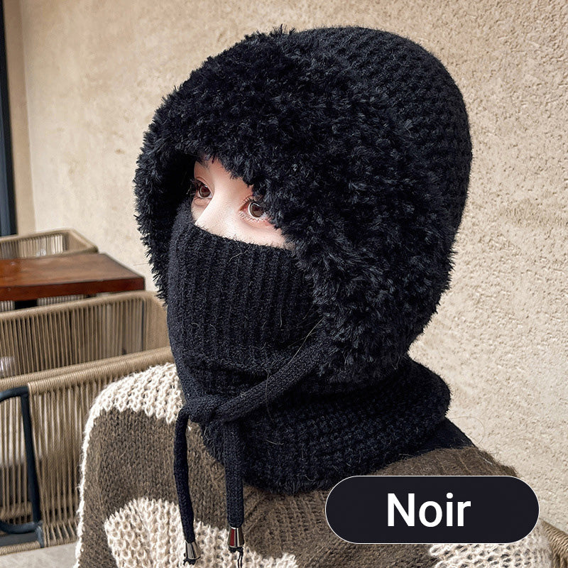 🔥VENTE CHAUDE 🔥Écharpe Bonnet Tricoté Hiver Femme 3-en-1 Cagoule