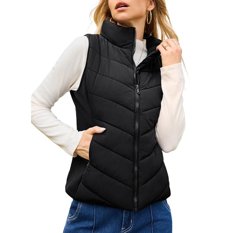 💖SOLDES 50 % DE RÉDUCTION✨️Gilet matelassé sans manches à fermeture éclair pour femme💗-Confortable sans être encombrant