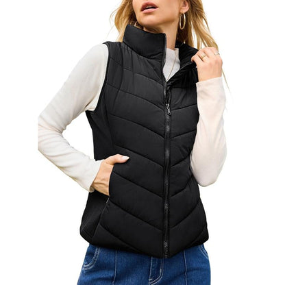 💖SOLDES 50 % DE RÉDUCTION✨️Gilet matelassé sans manches à fermeture éclair pour femme💗-Confortable sans être encombrant