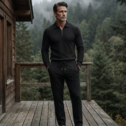 💥 Men’s Waffle Knit Sweatshirt & Straight-Leg Pants Set – Cozy, Breathable & Effortlessly Stylish 👕👖