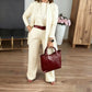 ⏳Especial por tiempo limitado⏰Elegante conjunto de 3 piezas que incluye cárdigan largo, top y pantalón💞