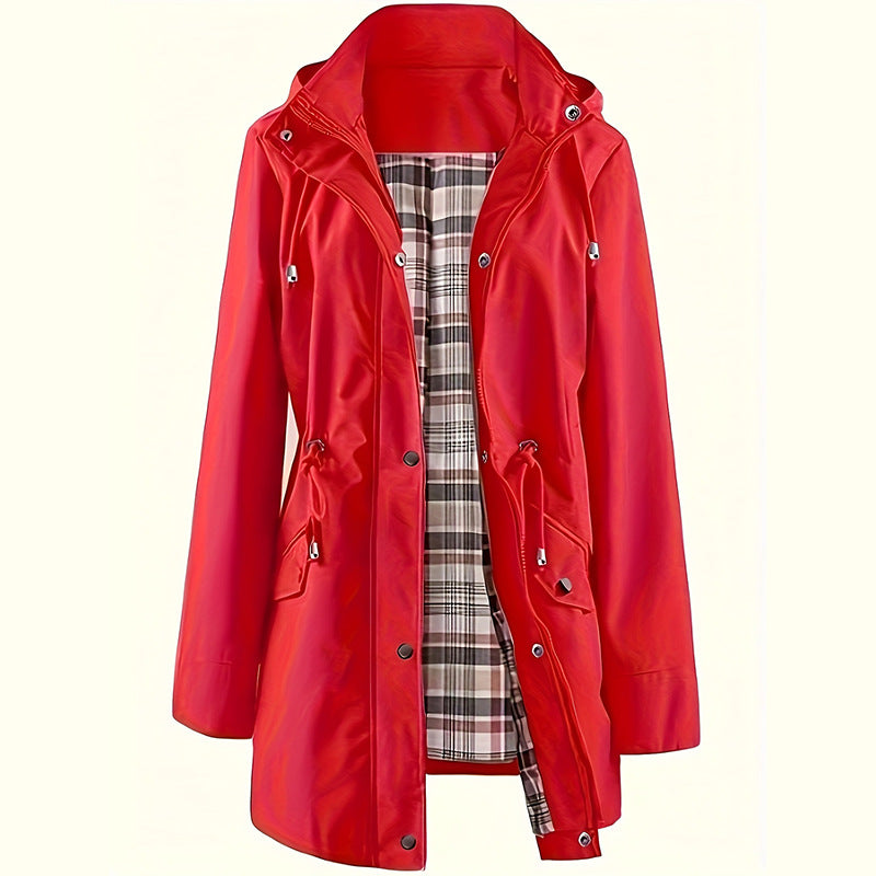 🔥Hot Sale 50% de réduction🔥Vestes décontractées de couleur unie, manteaux coupe-vent imperméables, coupe-vent à capuche