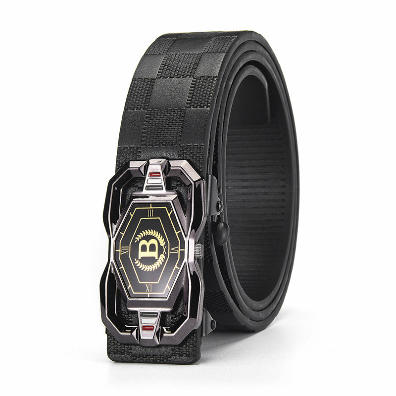 🐊Leren riem voor heren met een elegant krokodillenleerpatroon, voorzien van een automatische gesp en gemaakt van rundleer.