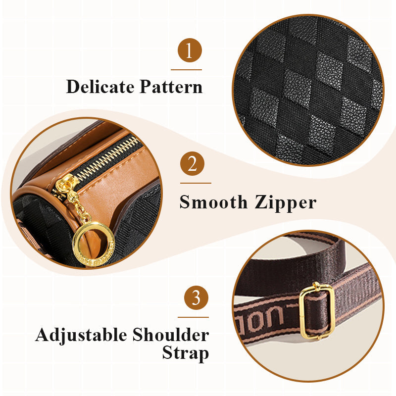 🔥Mode diamantpatroon grote capaciteit 3-laags crossbodytas