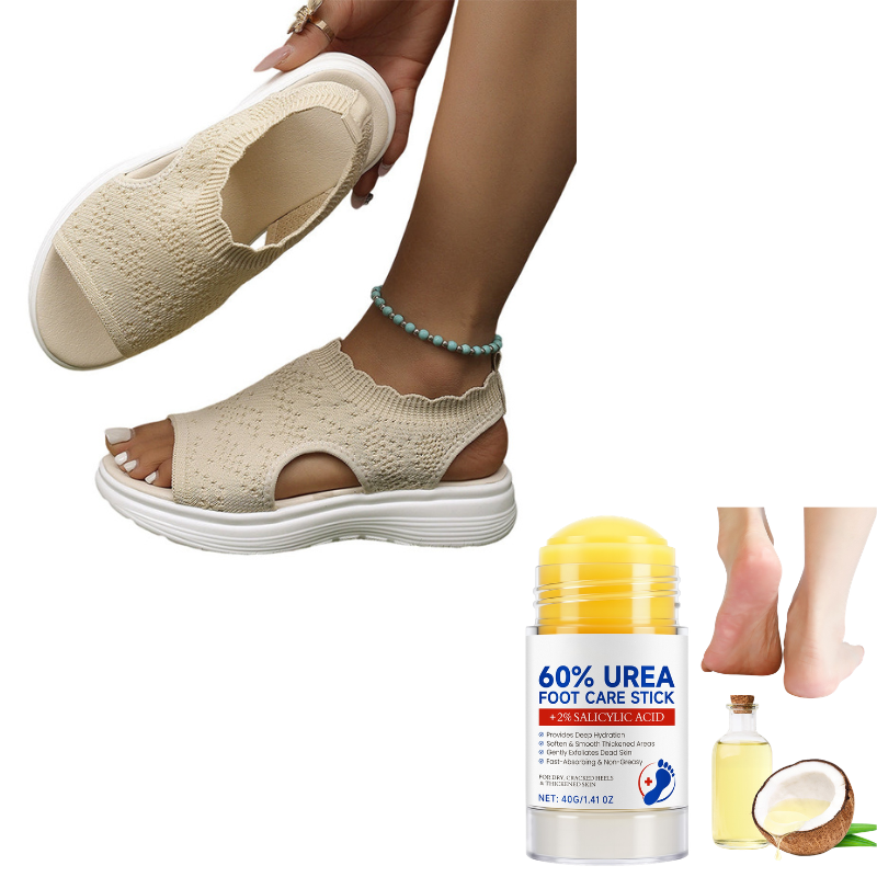 👡🌬️ Ademende gebreide platform sandalen voor dames – Lichtgewicht en zacht ✨