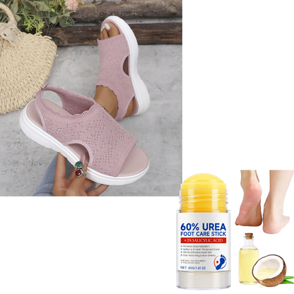 👡🌬️ Ademende gebreide platform sandalen voor dames – Lichtgewicht en zacht ✨