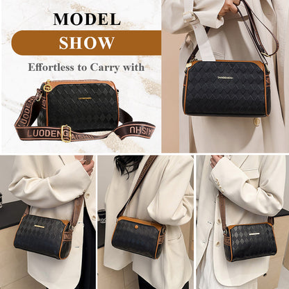 🔥Mode diamantpatroon grote capaciteit 3-laags crossbodytas