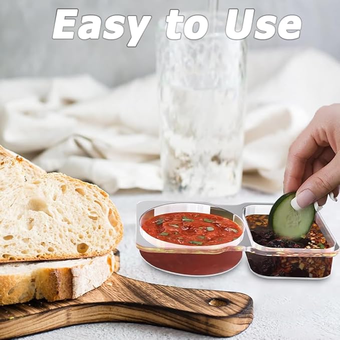 🔥VENTE CHAUDE 50 % DE RÉDUCTION🔥Contenants à collation à double compartiment avec couvercles