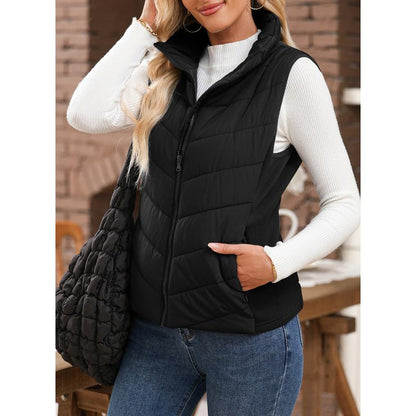 💖SOLDES 50 % DE RÉDUCTION✨️Gilet matelassé sans manches à fermeture éclair pour femme💗-Confortable sans être encombrant