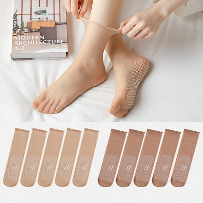 💥Koop 5 krijg  5 gratis🍃Silky antislipkatoenen sokken