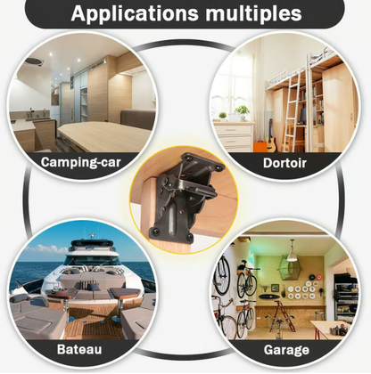 ⏳Réduction limitée de 50%🎁Supports de pieds de table pliante très résistants avec charnières autobloquantes