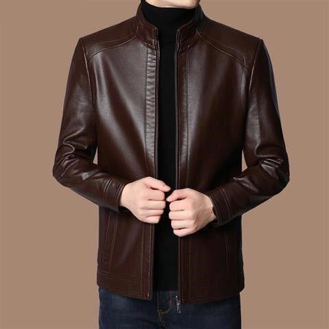 🔥45% KORTING — Heren leren jas met pluche voering | Warm cadeau voor hem