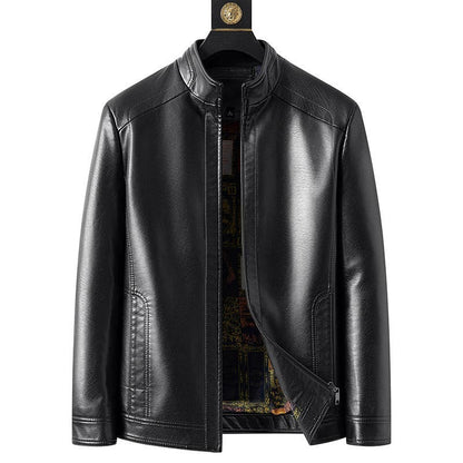 🔥45% KORTING — Heren leren jas met pluche voering | Warm cadeau voor hem