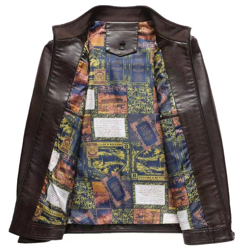 🔥45% KORTING — Heren leren jas met pluche voering | Warm cadeau voor hem