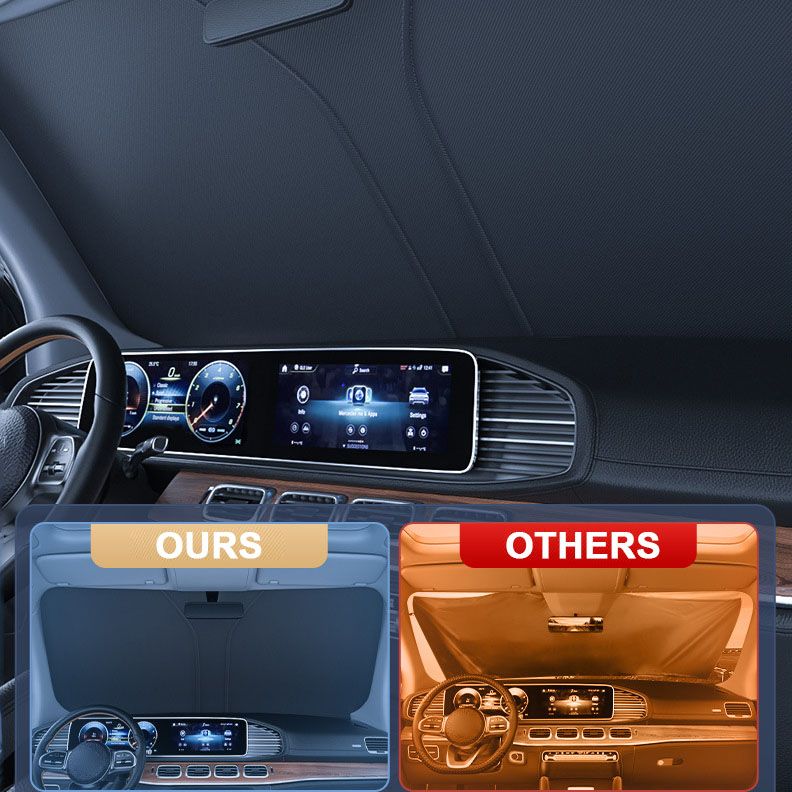 ☀️**Pare-Soleil Pliant pour Pare-Brise de Voiture** ☀️   🚗✨**Filtre UV Avancé • Compact & Rapide à Installer**✨🚗