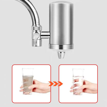 🔥Vente à chaud - 49 % de réduction🔥Purificateur d'eau pour robinet domestique en acier inoxydable sans installation