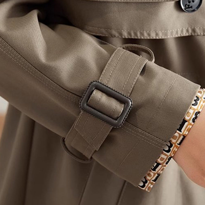 🔥Vente d'automne à durée limitée🔥Trench-coat amincissant mi-long à revers pour femme