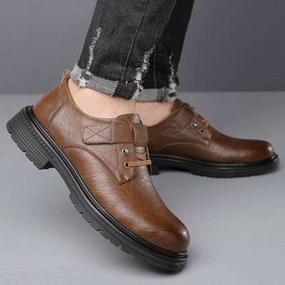 Heren Ademend Retro PU Lederen Zachte Zool Schoenen
