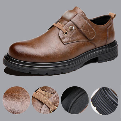Heren Ademend Retro PU Lederen Zachte Zool Schoenen