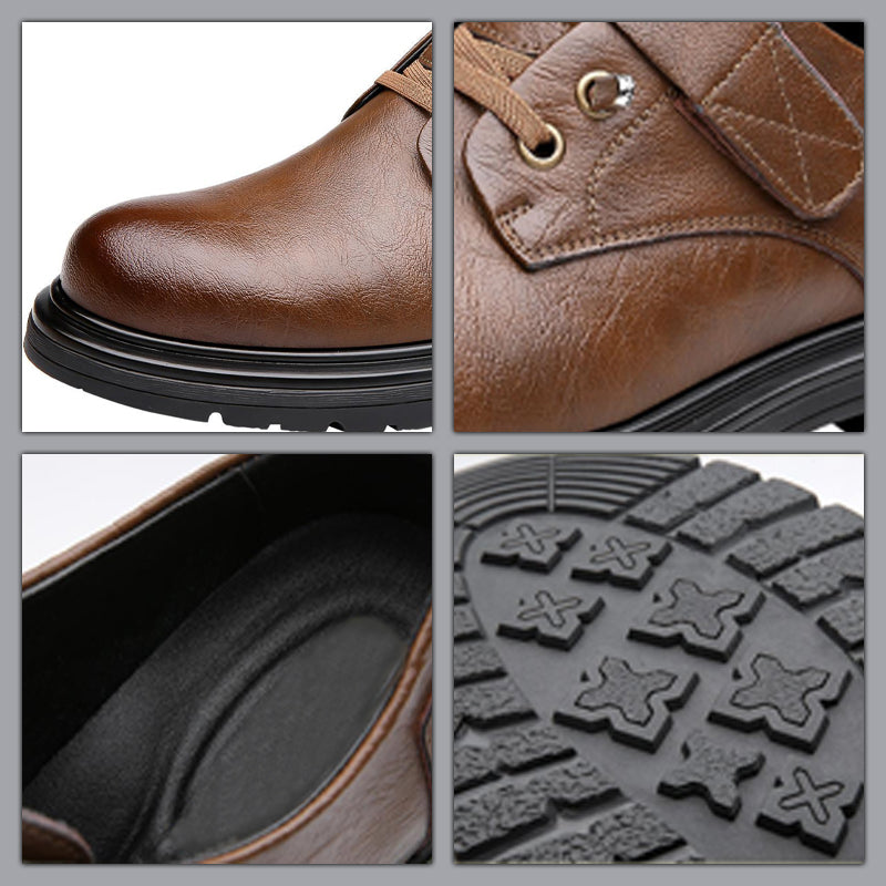 Heren Ademend Retro PU Lederen Zachte Zool Schoenen